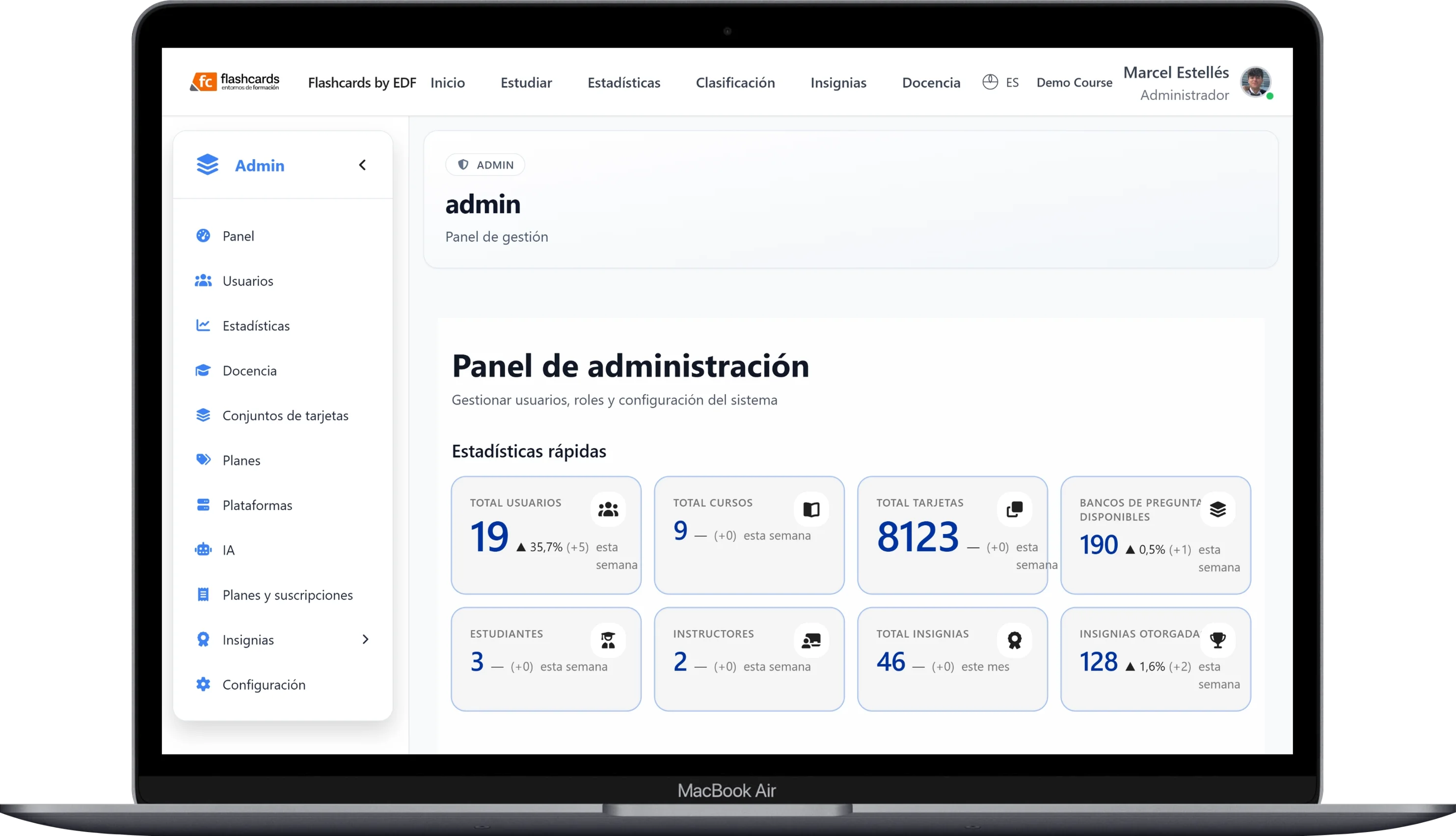Panel de administración